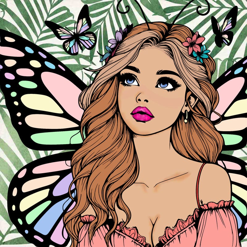 butterfly fairy realistic girl