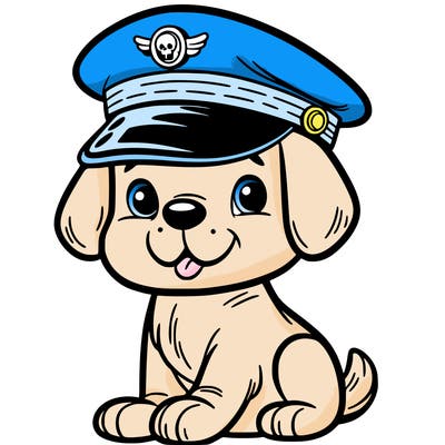 dog in  cap