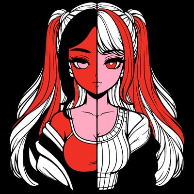 realistic girl split