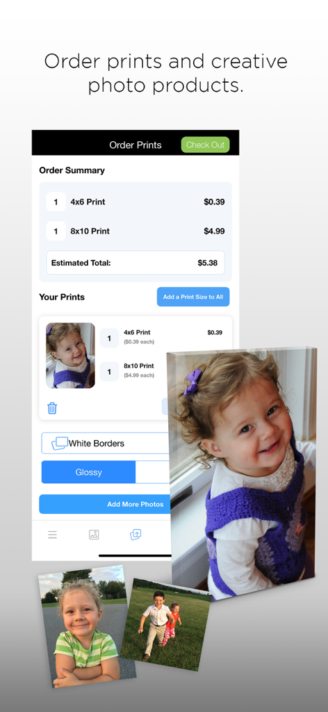 London Drugs Photolab - Order summary screen for photo prints in the London Drugs Photolab app