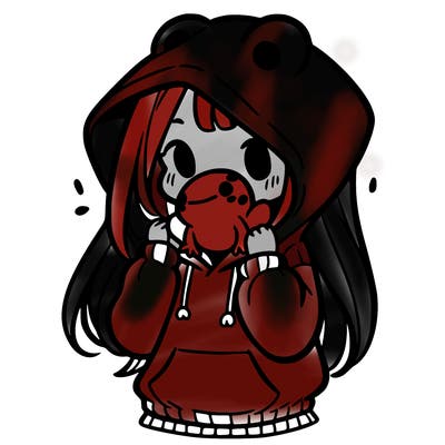 a girl holding a froggy hoodie