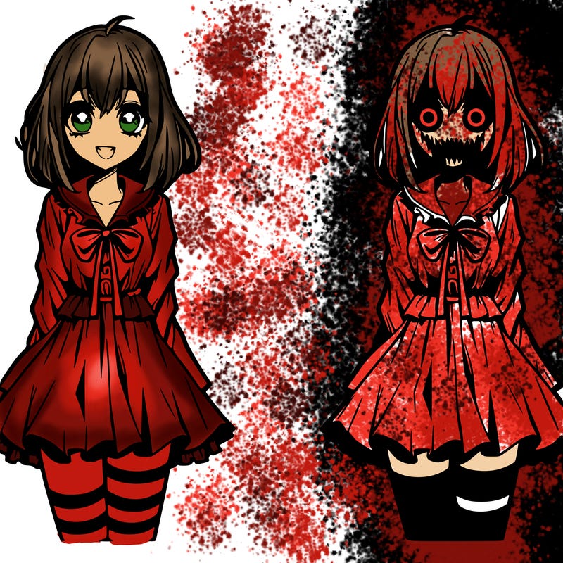 scary anime girl