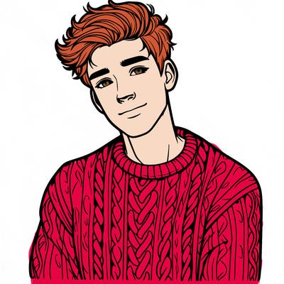 realistic guy with a beautiful jumper