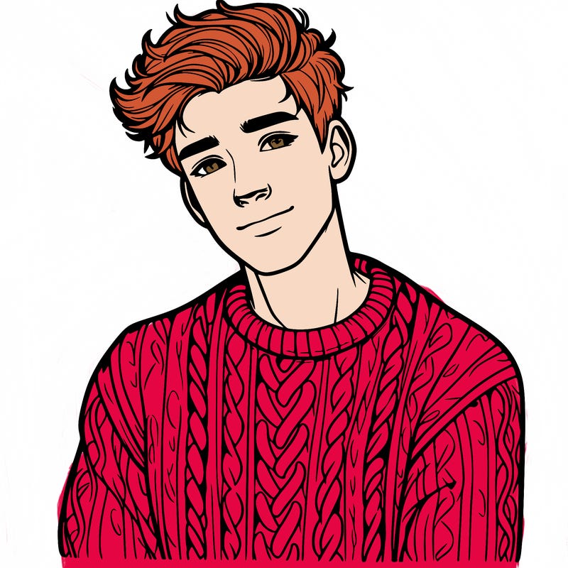 realistic guy with a beautiful jumper