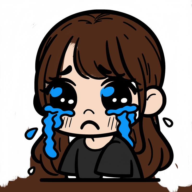 a girl crying