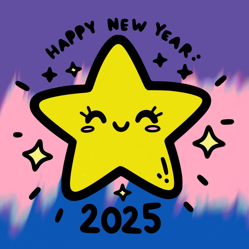 happy new year 2025 star wish