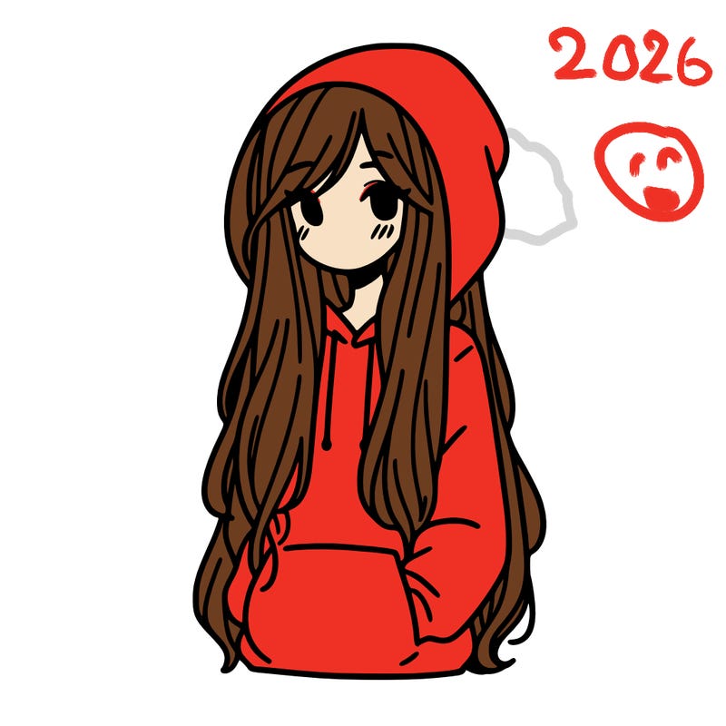 girl with long hair, wearing a hoodie