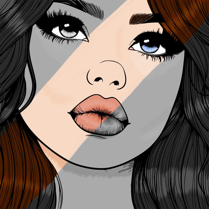 really realistic girl with lips