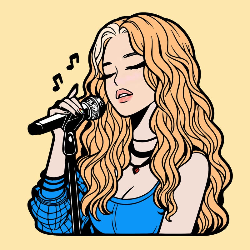 realistic female singer