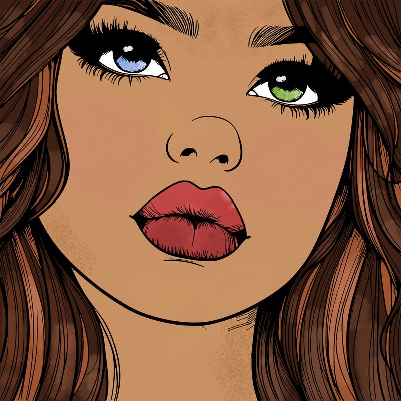 really realistic girl with lips
