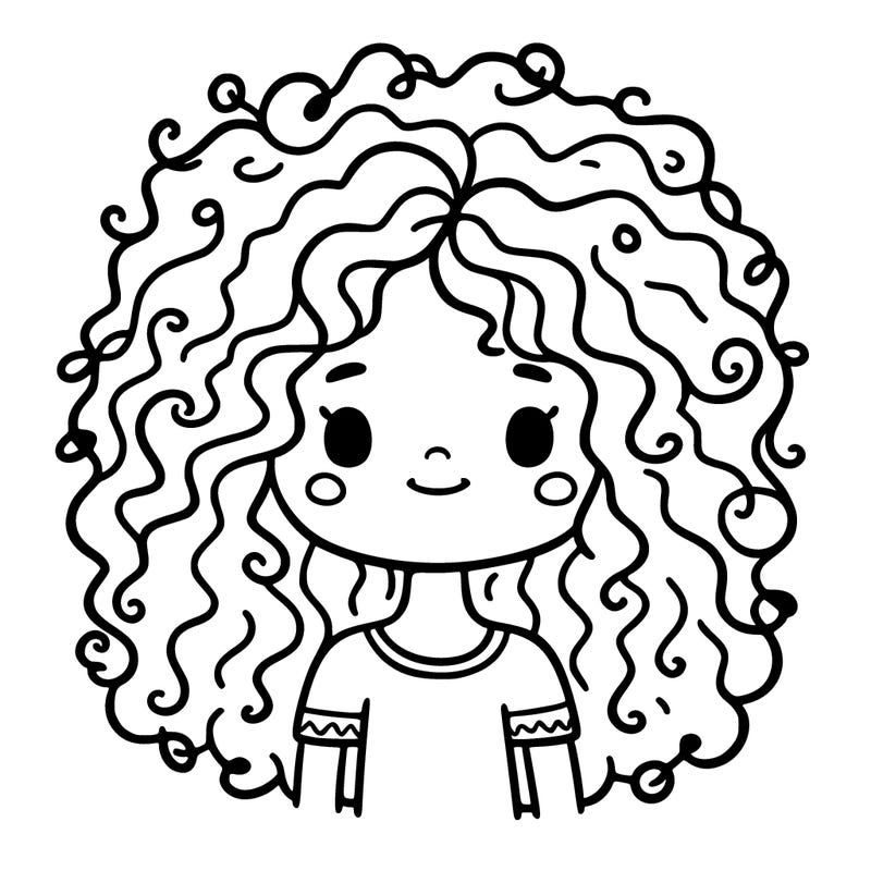 curly hair girl