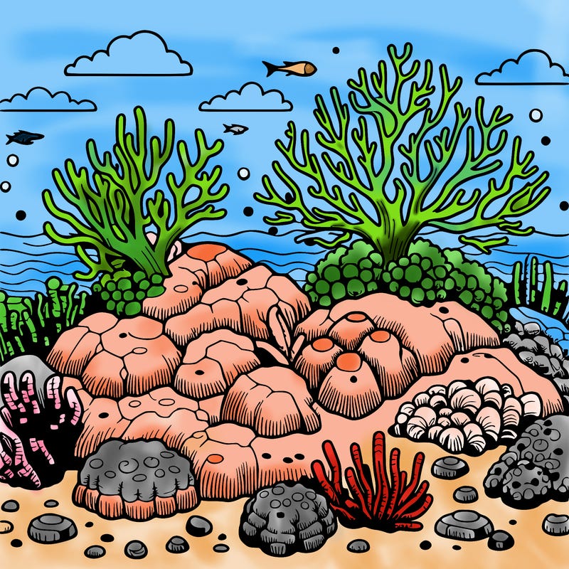 realistic coral reef