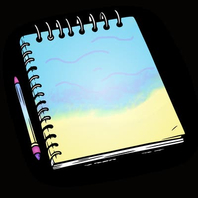 a blank sketch pad