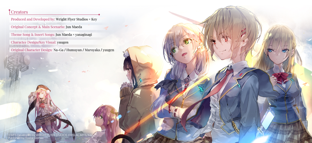 Lista de criadores do jogo Heaven Burns Red e ilustração de arte de personagem