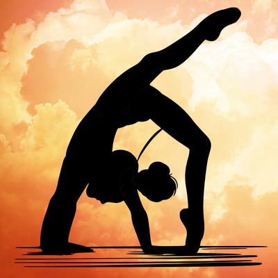 girl doing gymnastics