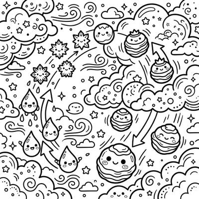Dive into the fascinating world of weather with this super cute Kawaii Hail Formation coloring page. Watch as adorable raindrops, ice crystals, and hailstones come to life under your creative touch, making learning about meteorology a joyous experience.