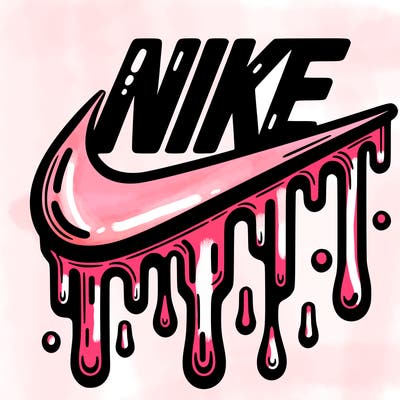 dripping nike logo