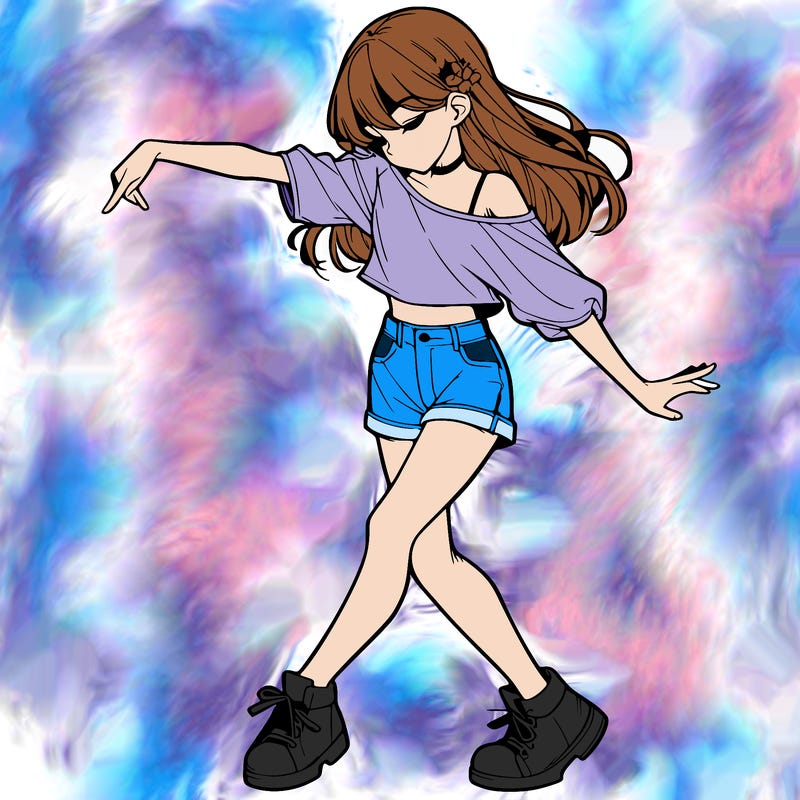 realistic girl danceing