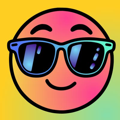 emoji with sunglasses