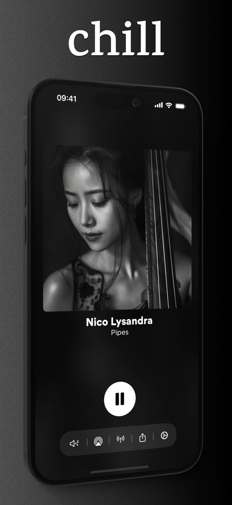 streammm: Radio, Lofi & Jazz - A minimalist music player interface for chill jazz and lofi radio