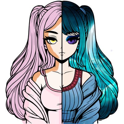 realistic girl split