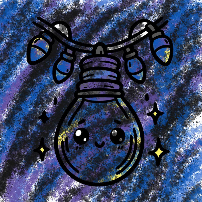 small bulb of a garland