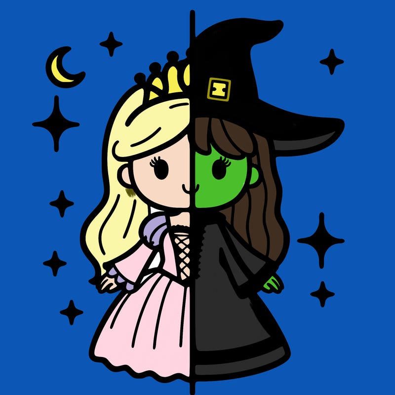 split princess and witch