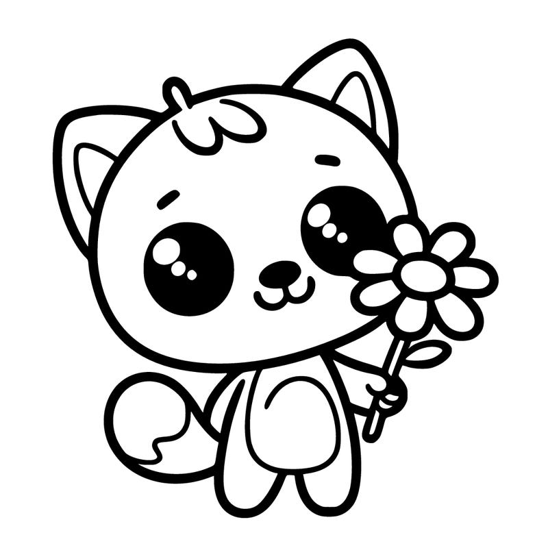 hello kitty holding flower sanrio