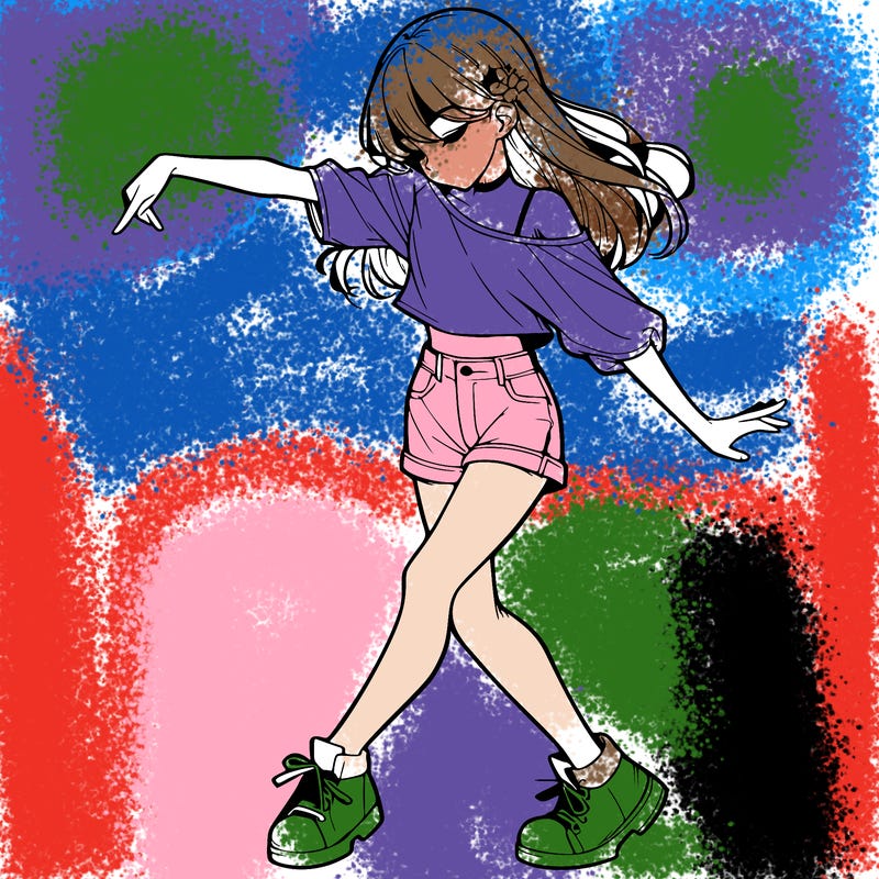 realistic girl danceing