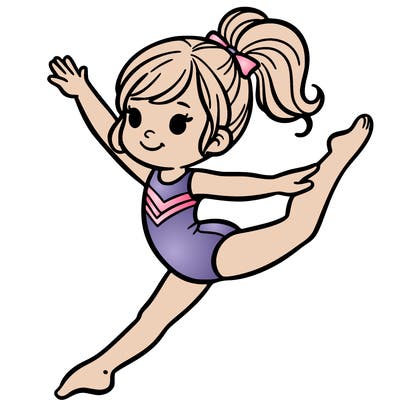 girl doing gymnastics