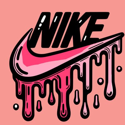 dripping nike logo