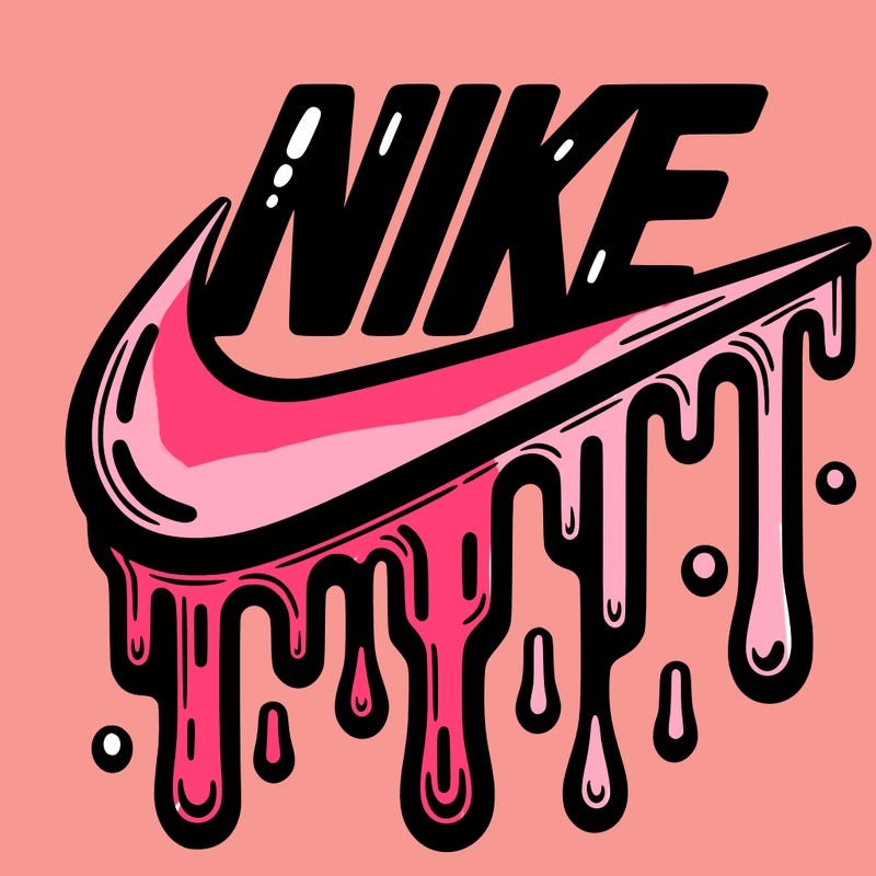 dripping nike logo