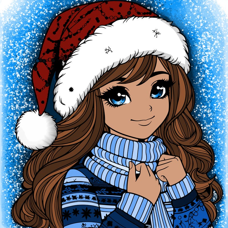 realistic christmas girl