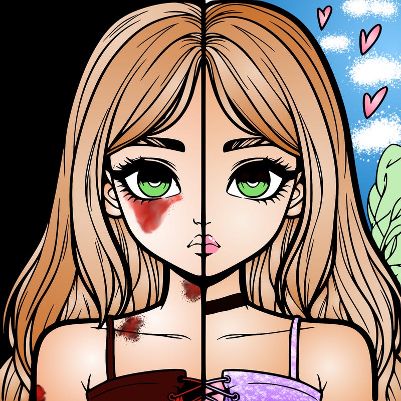 realistic girl split