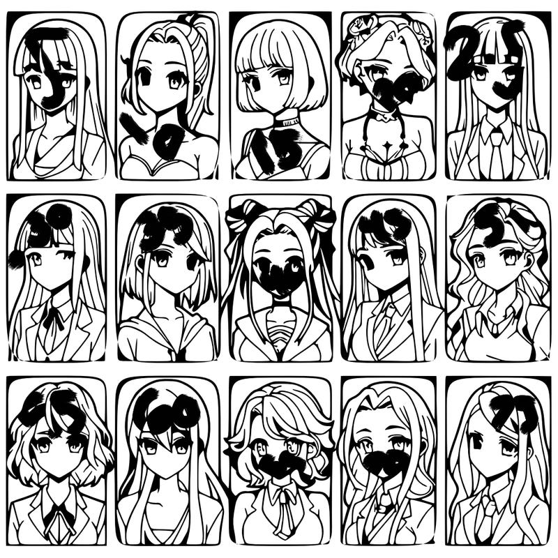 girls that look diffrent anime