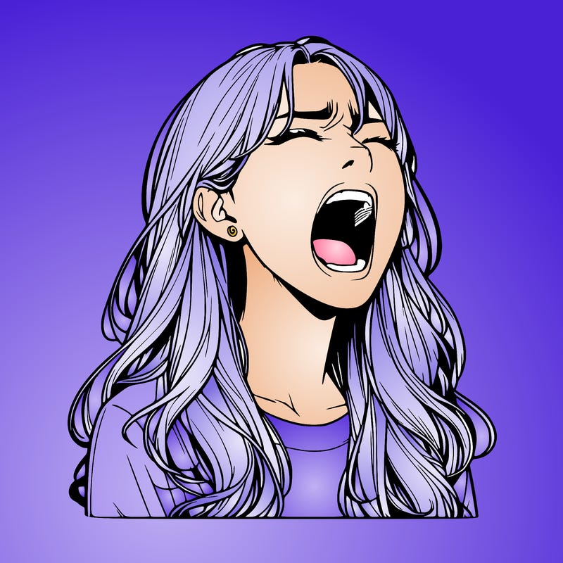 screaming realistic, girl