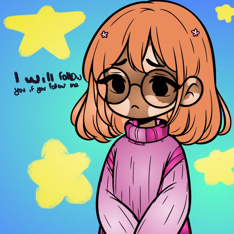 sad girl with glasses in a sweater