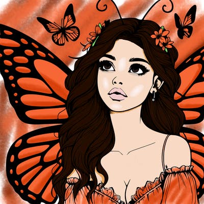 butterfly fairy realistic girl
