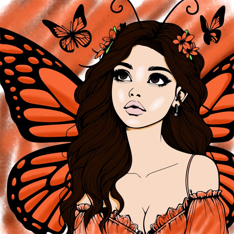 butterfly fairy realistic girl