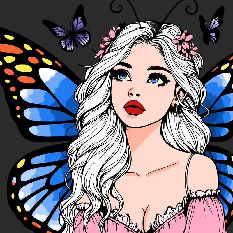 butterfly fairy realistic girl
