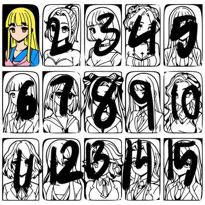 girls that look diffrent anime