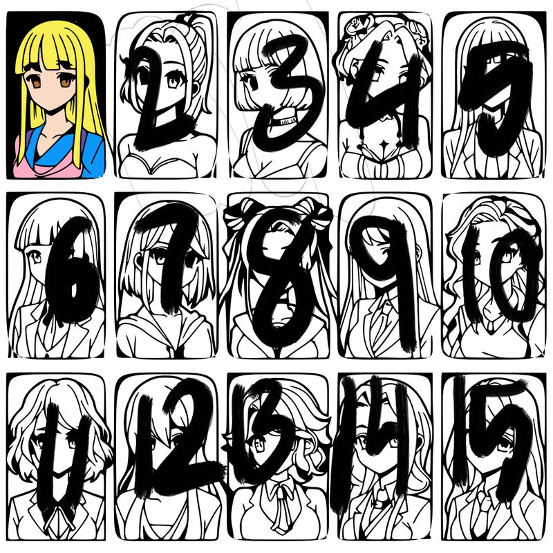 girls that look diffrent anime