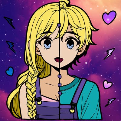 realistic girl boy split