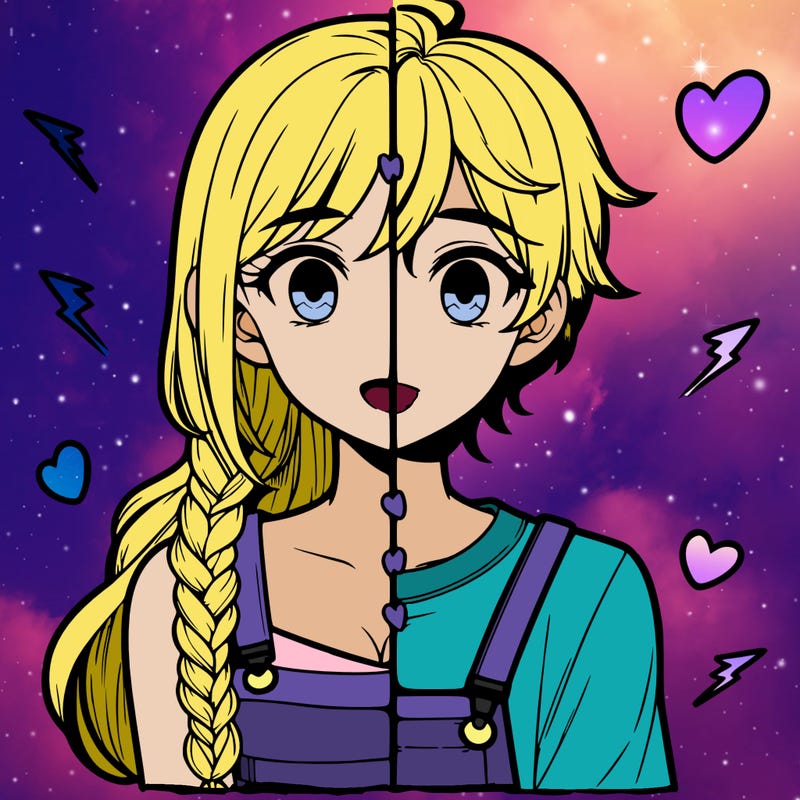 realistic girl boy split