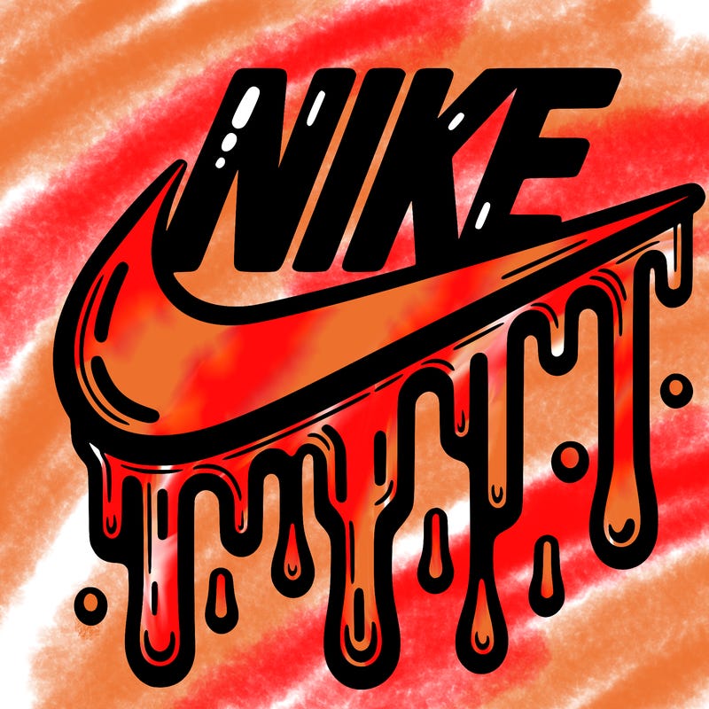 dripping nike logo