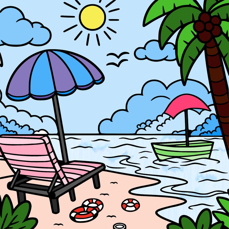 a beach scene