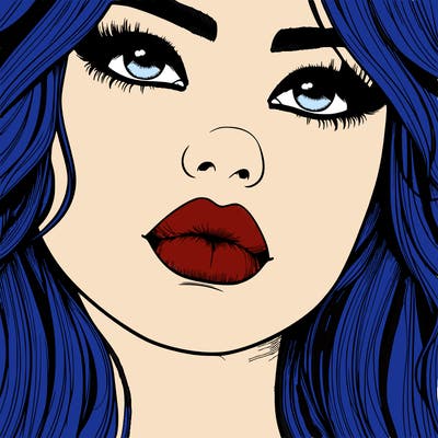 really realistic girl with lips