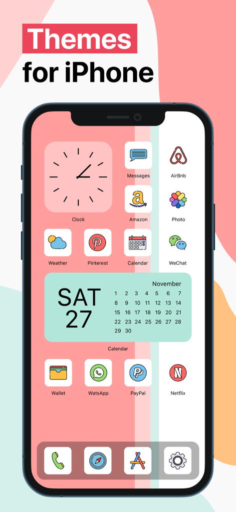 App ICON Changer - Theme Maker - ウィジェットとアイコンを備えたiPhoneのカスタム美的ピンクホーム画面テーマ