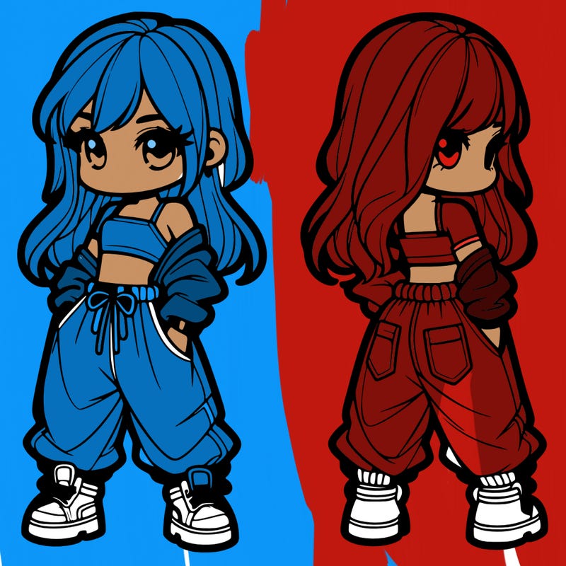 girl in crop top and baggy pants