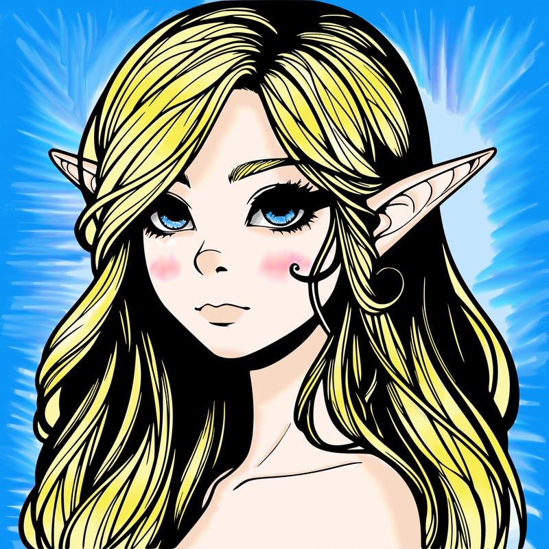 elf girl realistic dark fantasy